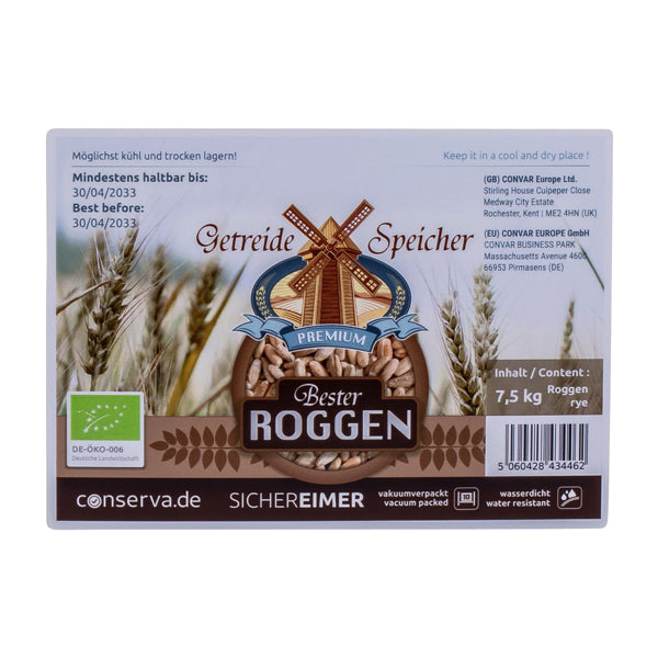 Convar Organic Rye DE-ÖKO-006 7.5 kg