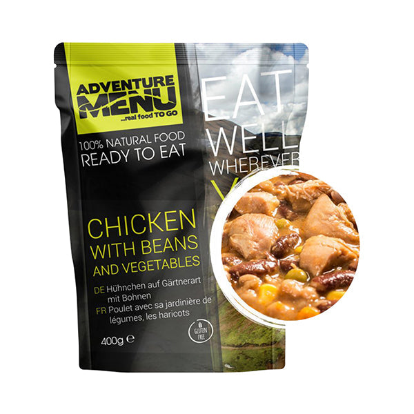 Pollo con frijoles y verduras