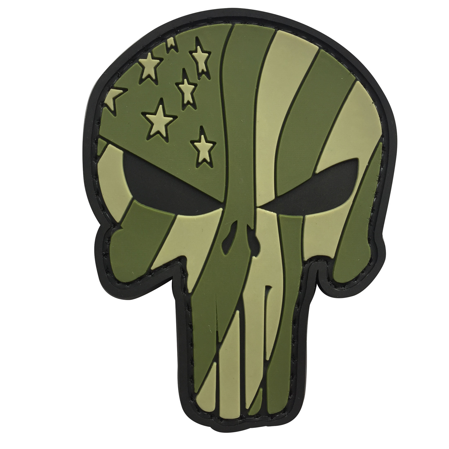 3D Patch Punisher Waving US Flag