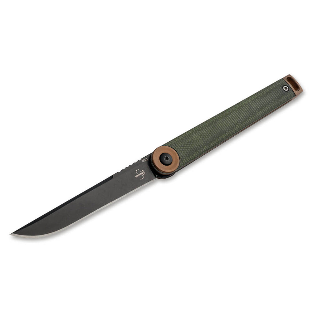 Böker Plus Pocket Knife Kaizen Green Canvas Micarta green