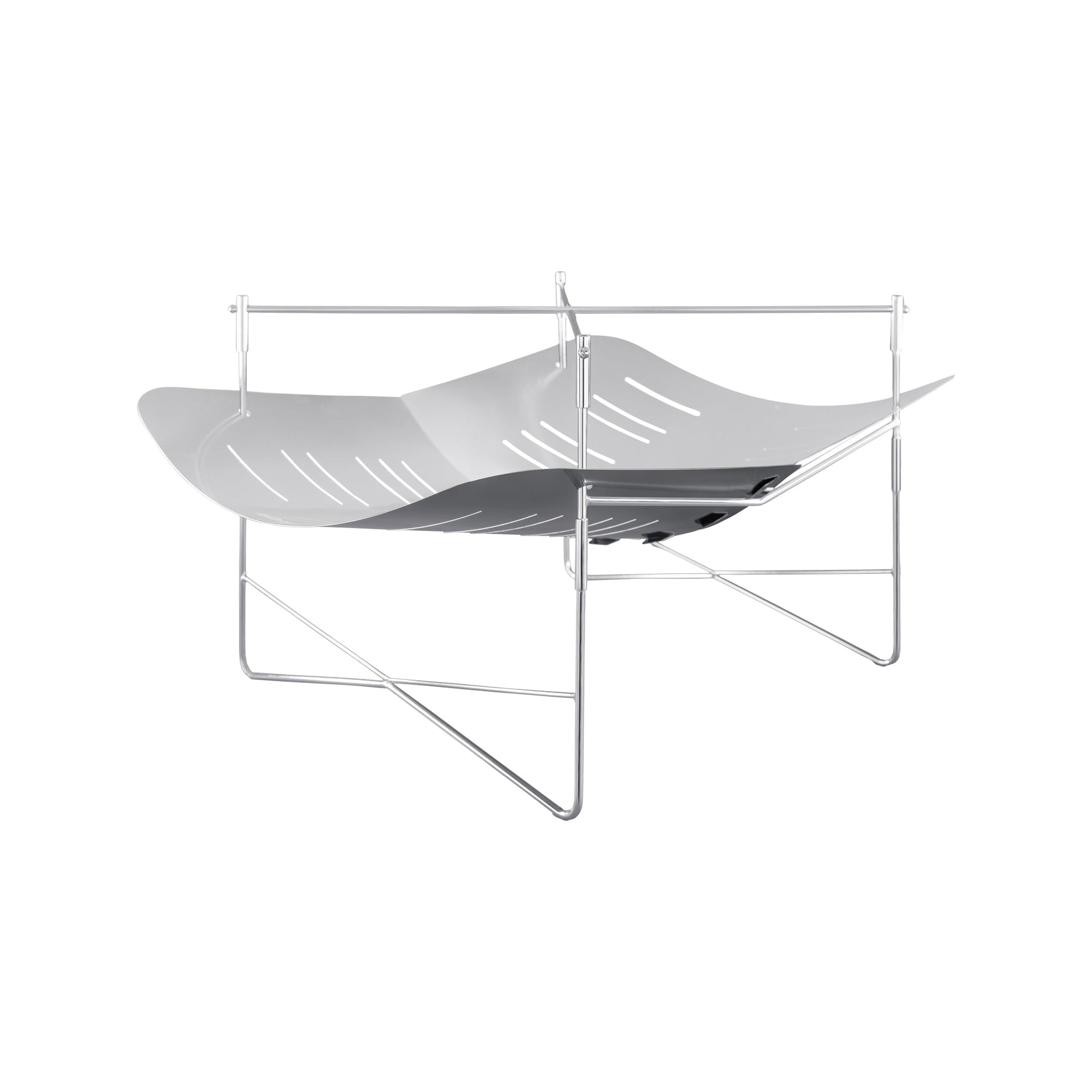 Fire Bowl 760 with Skewer and Grill Rack silver