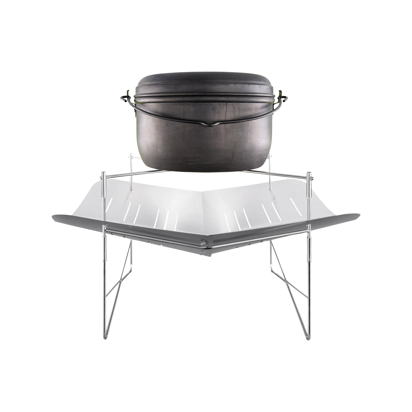 Fire Bowl 760 with Skewer and Grill Rack silver