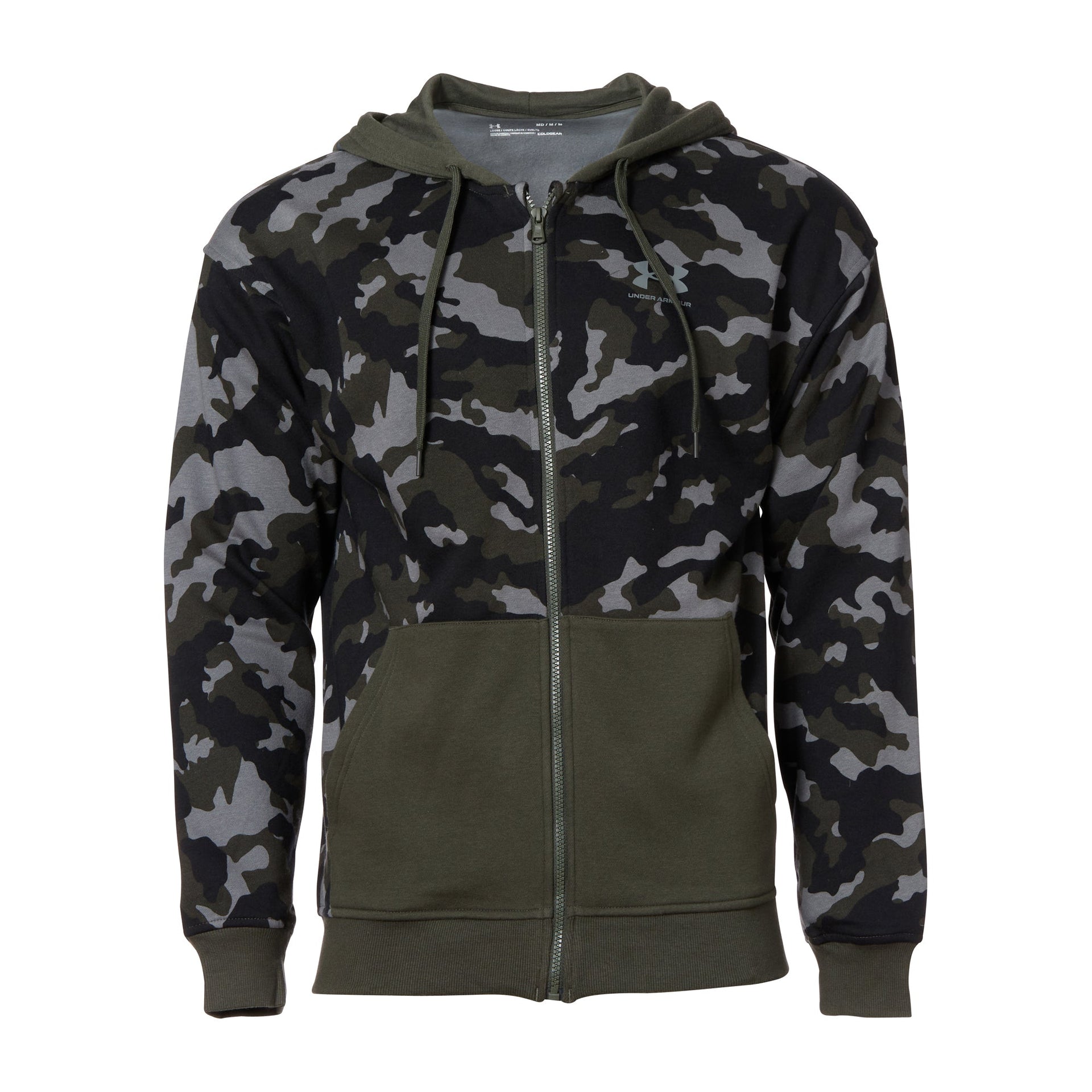 Rival Fleece Top Camo Zip green