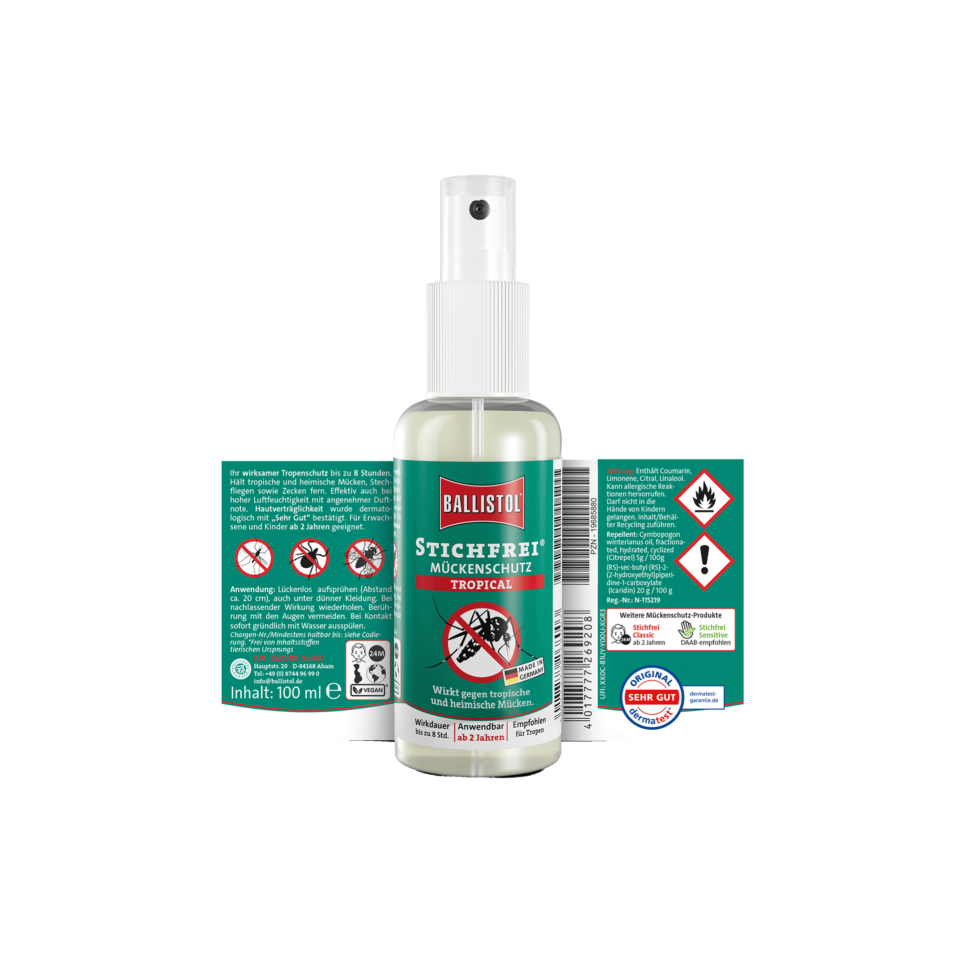 Insect repellent Stichfrei Tropical pump spray 100 ml