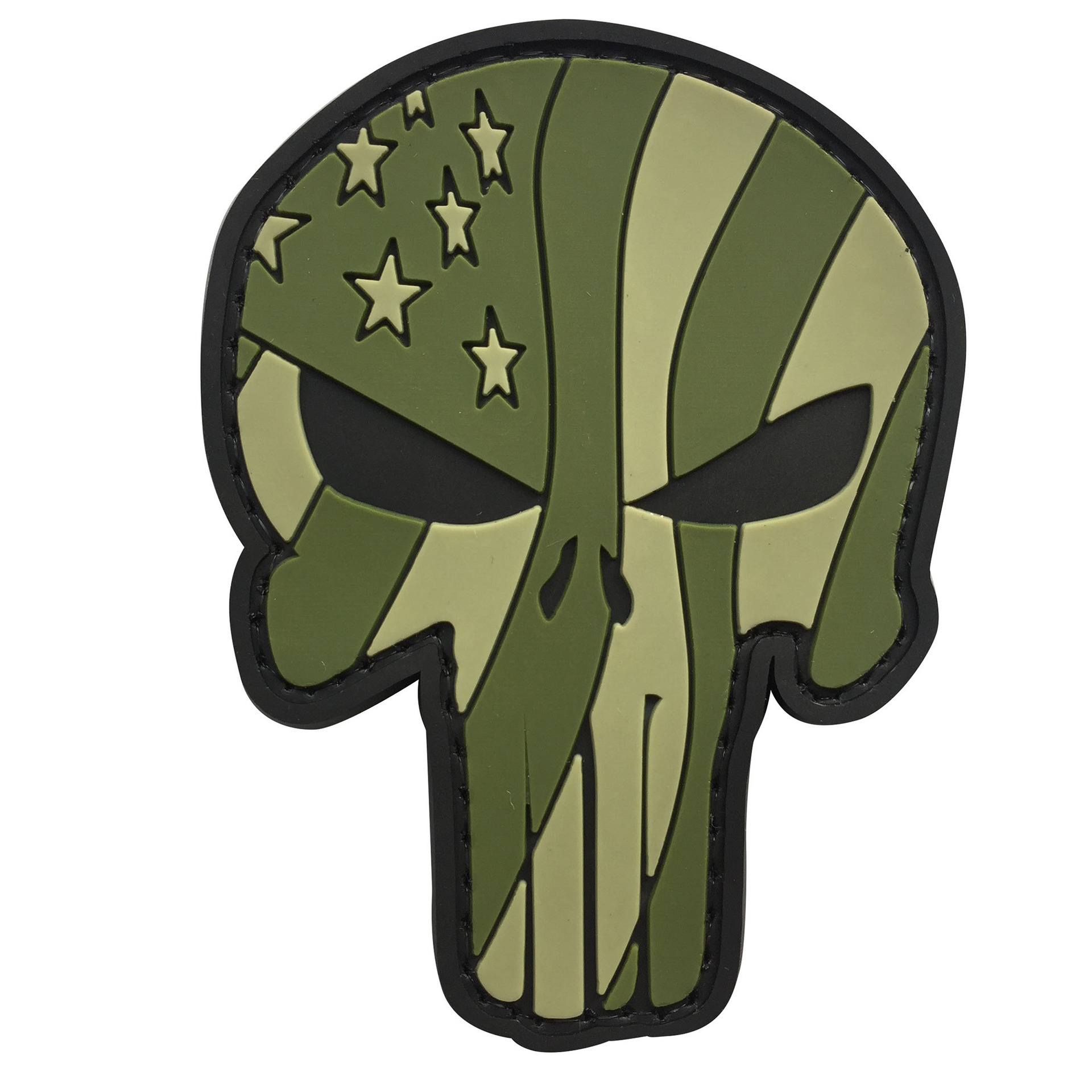 3D Patch Punisher Waving US Flag
