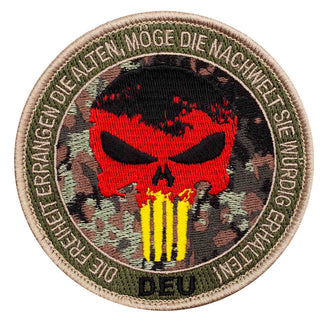 Patch Punisher Skull Round camo / /  / gold