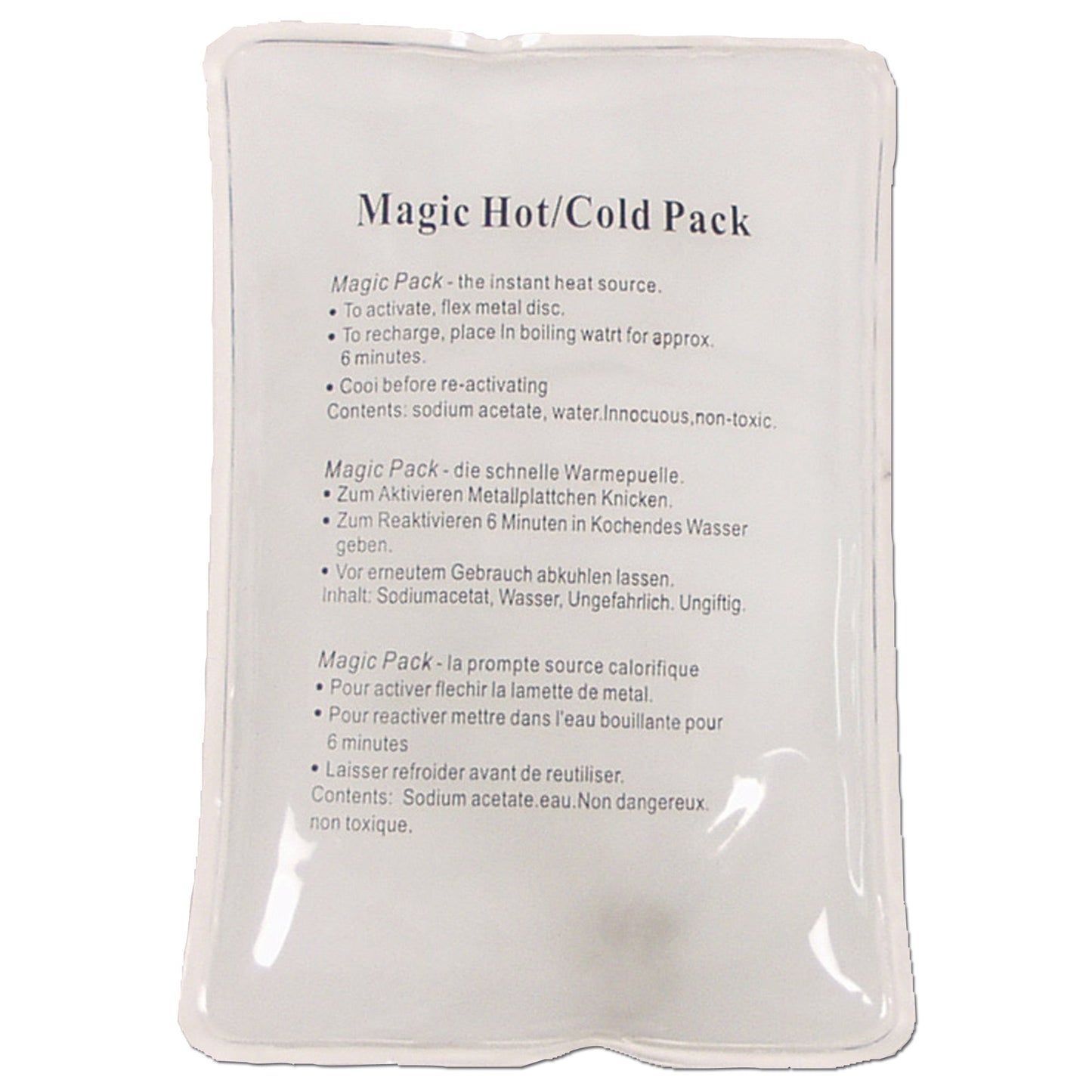 Reusable Gel Hand Warmer Transparent