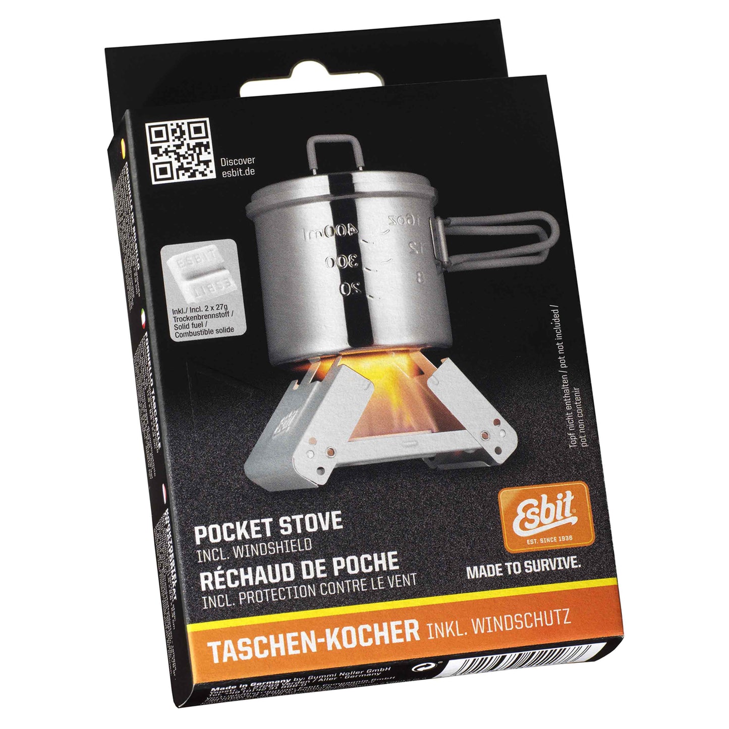 Pocket Cooker with Wind Protection