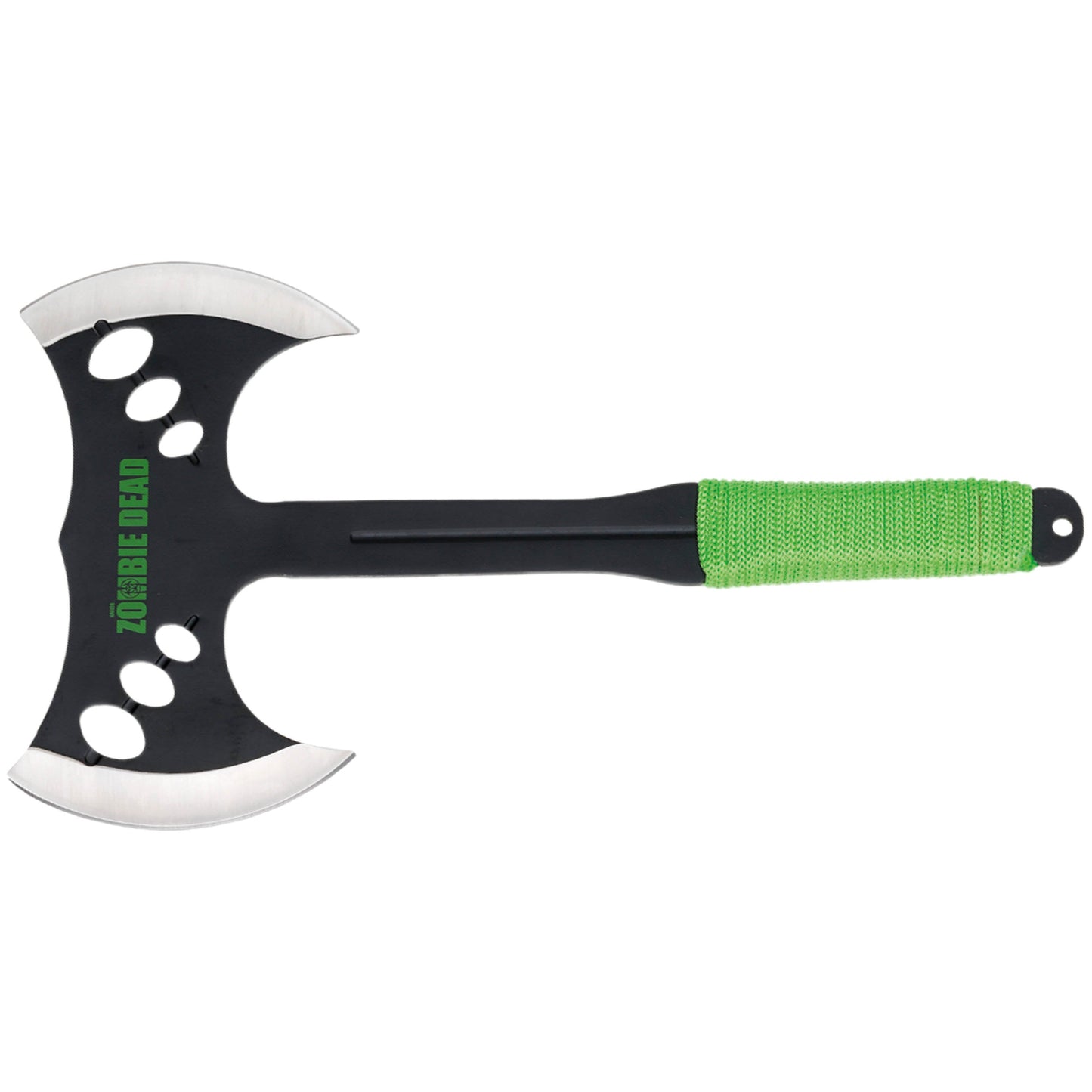 Zombie Dead Double Blade Ax parachute line green
