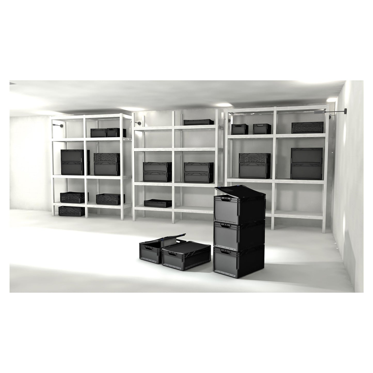 Caja Euronorma Pared Maciza 60 x 40 x 32 cm