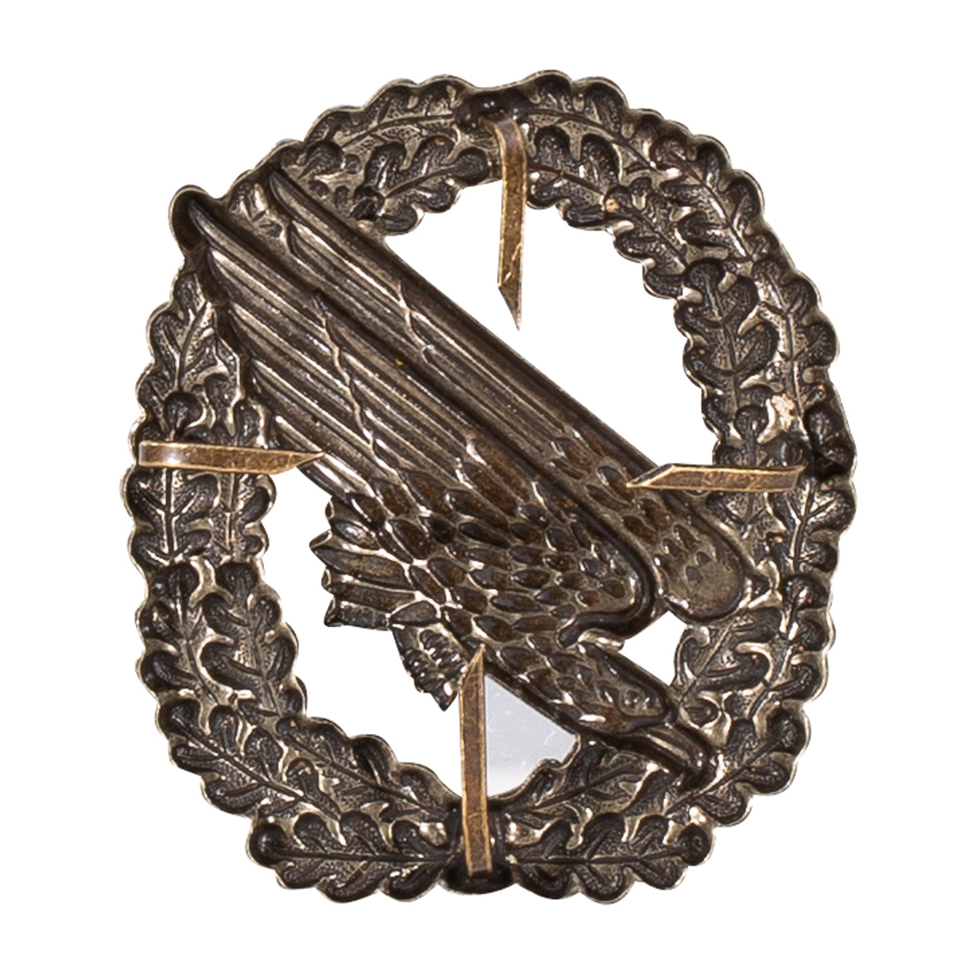 Insignia de boina alemana Fallschirmjäger sin bandera bronce