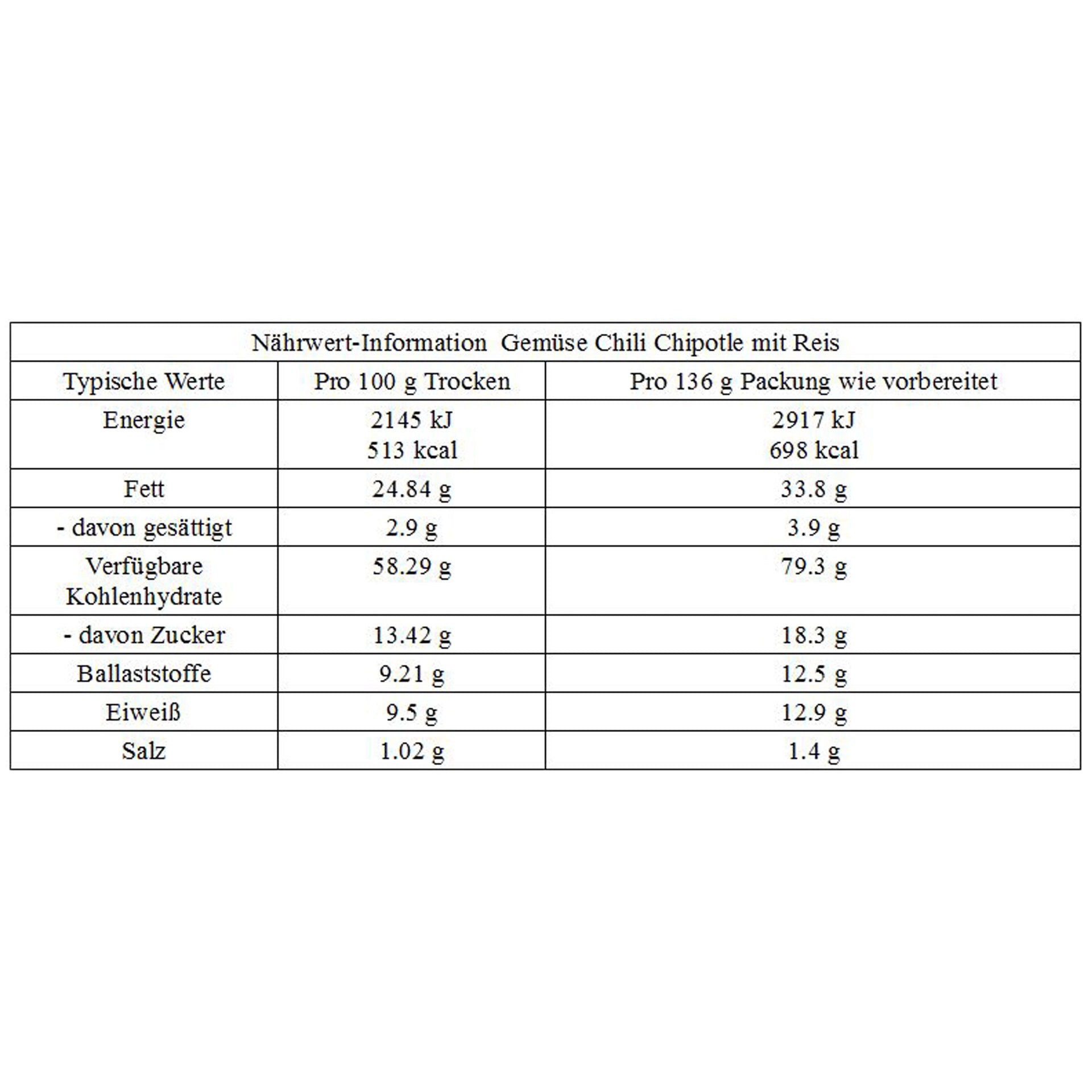 Vegetable Chili Chipotle with Rice