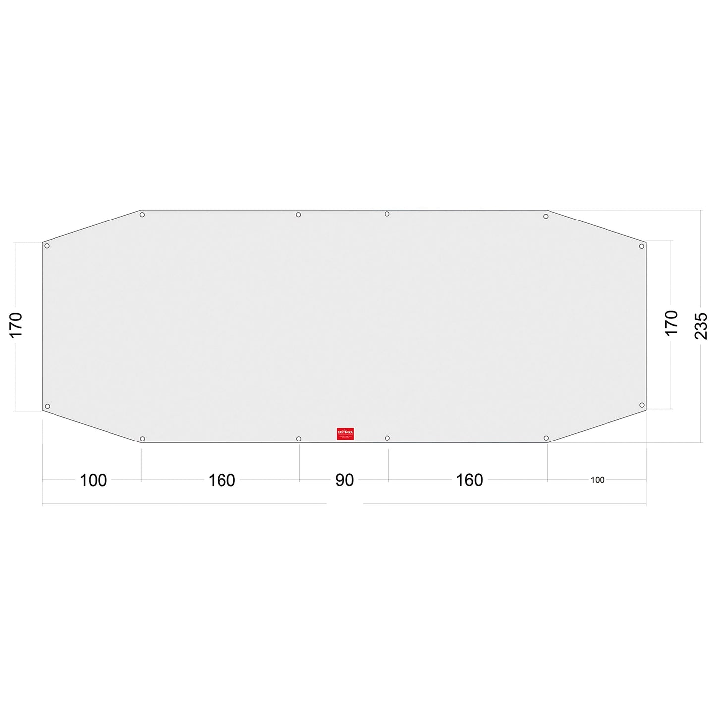 Tent Underlay Floor Sheet PE Alaska Family DLX white