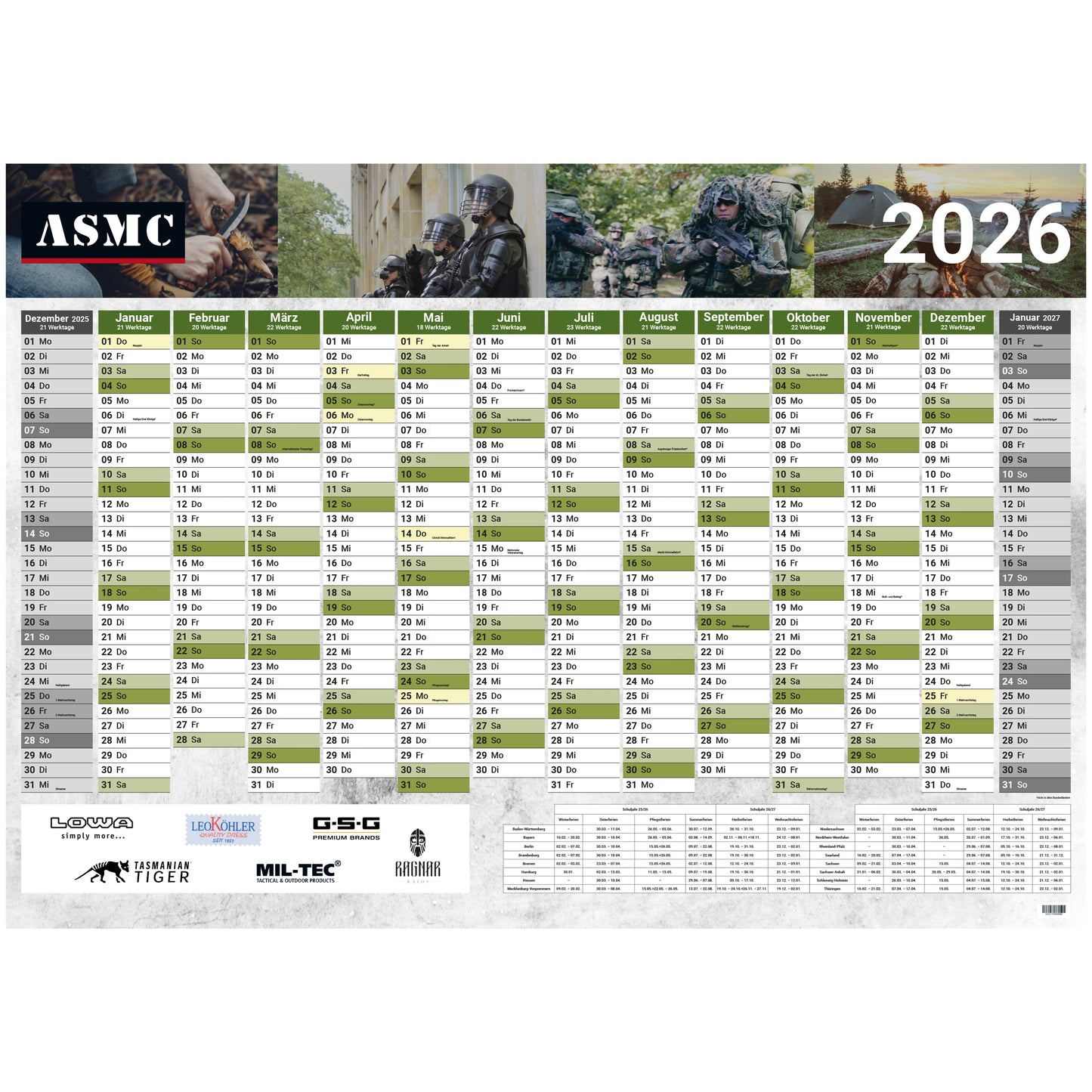 Wall calendar A1 2026