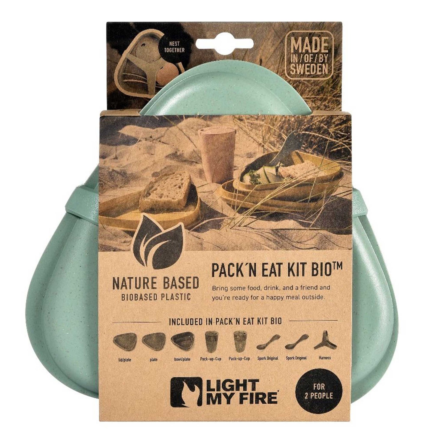 Dinnerware Pack?n Eat Kit sandygreen dustypink