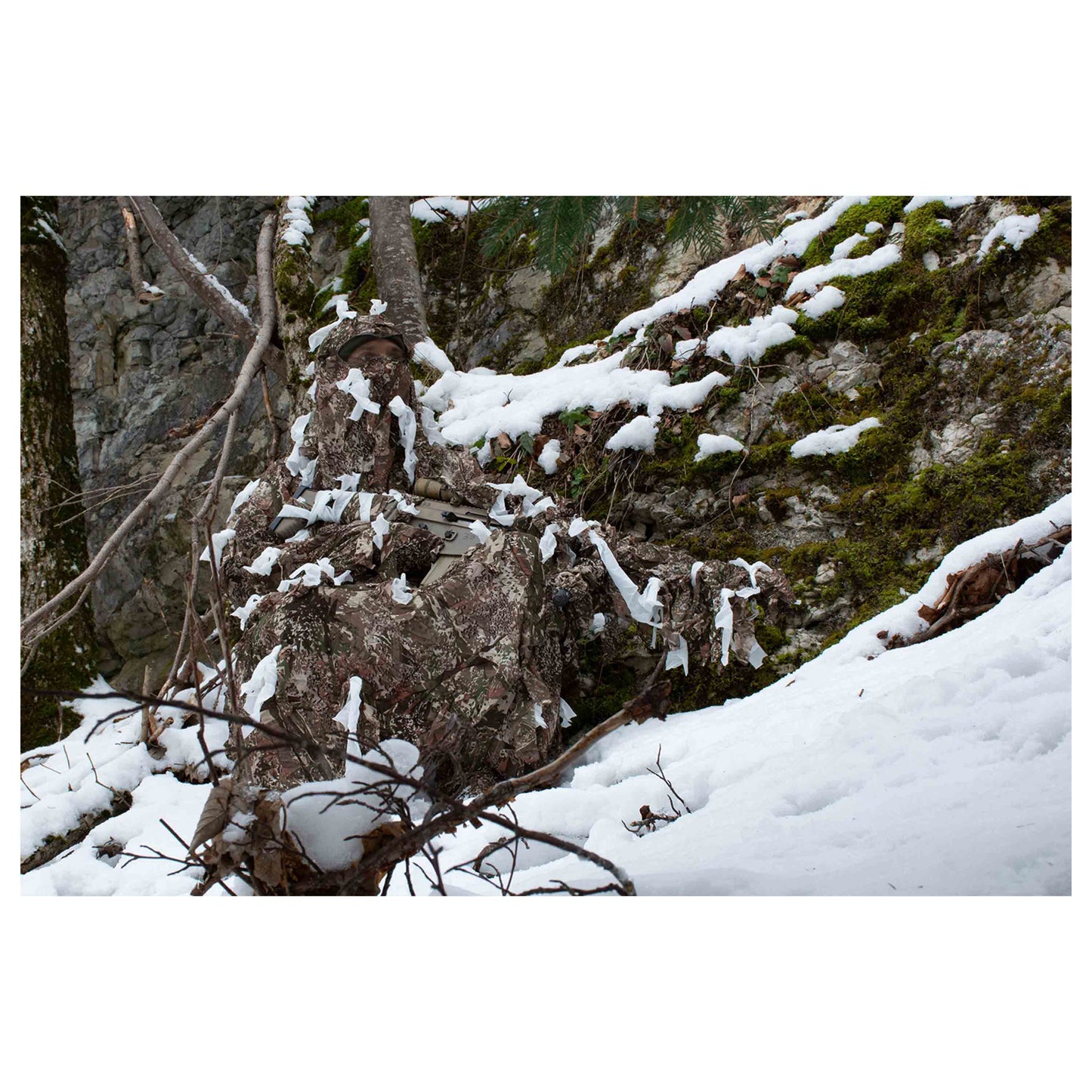 Camouflage Strip Solid snow white