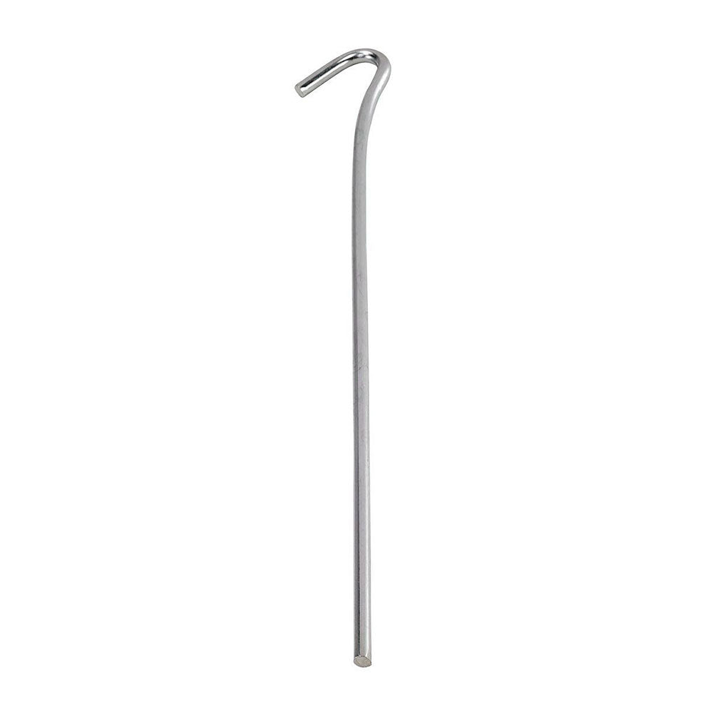 Steel Tent Stakes 24 cm 10-Pack silver