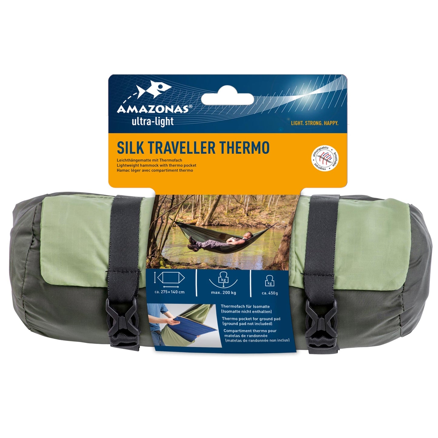 Hammock Silk Traveller Thermo green