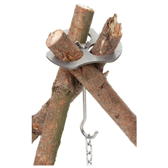 Fox Outdoor Trípode Soporte Acero Inoxidable con Cadena y Gancho