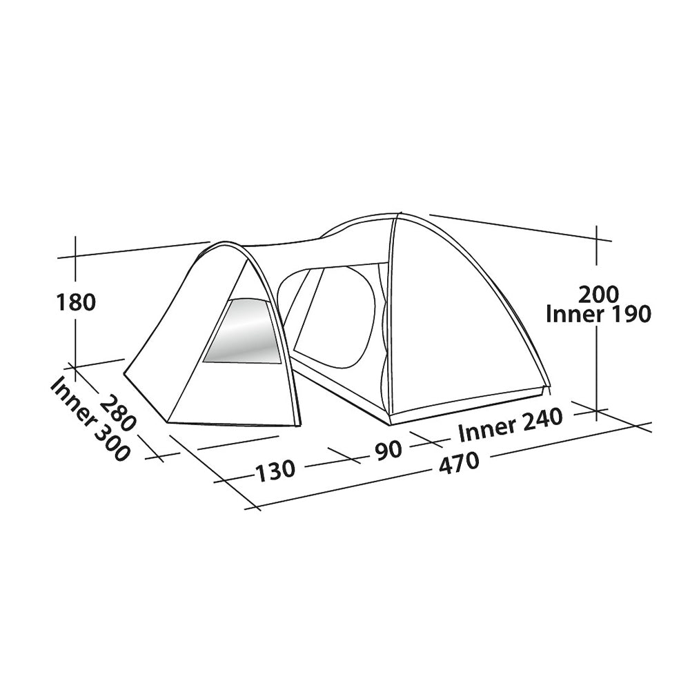 Tenda a cupola Easy Camp Eclipse 500 Verde rustico